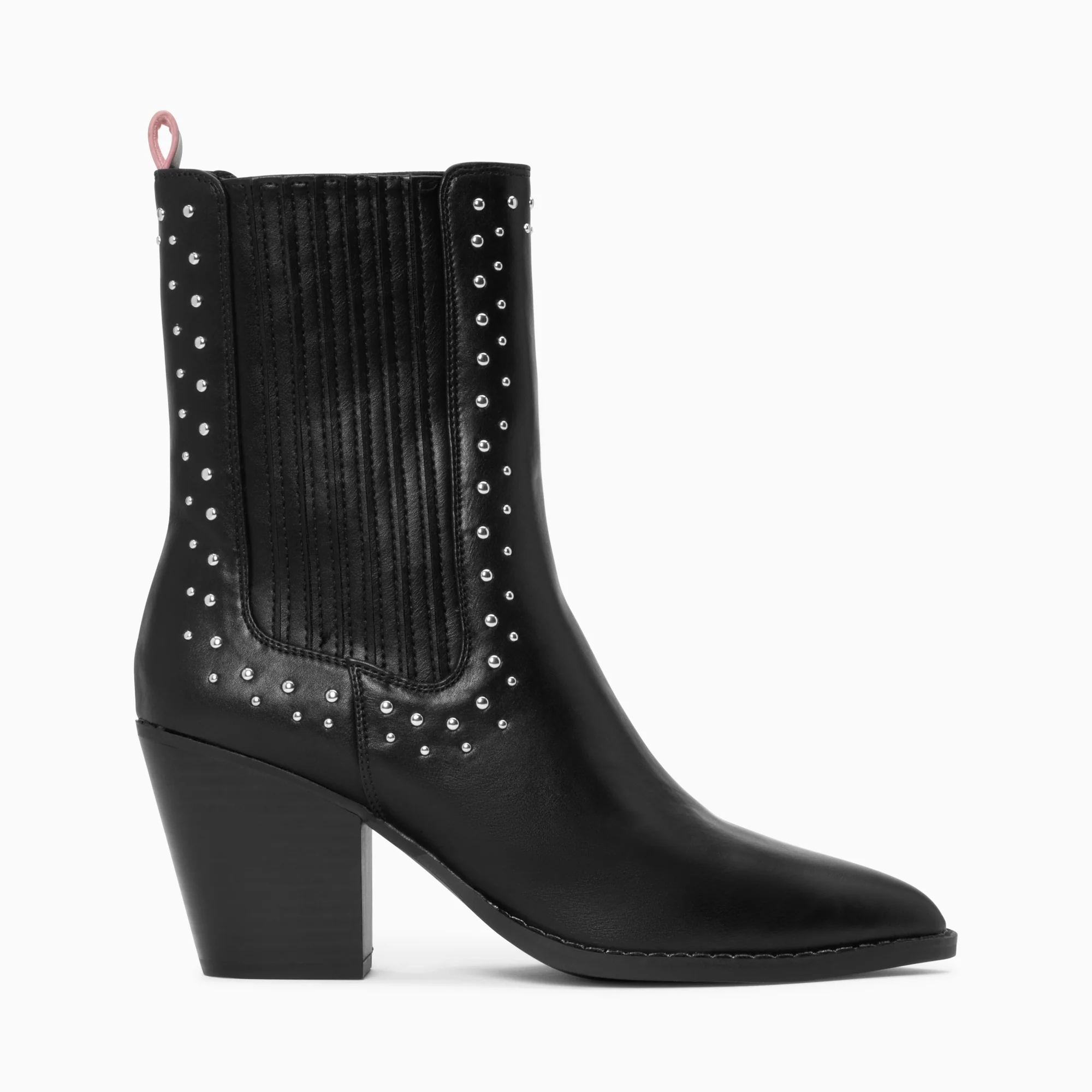 Bottines-Bottines santiags Rivoli montantes noires à clous