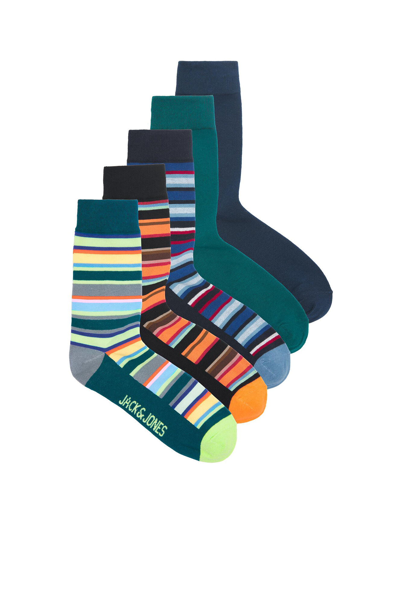 Pacote com 5 pares de meias - azul médio