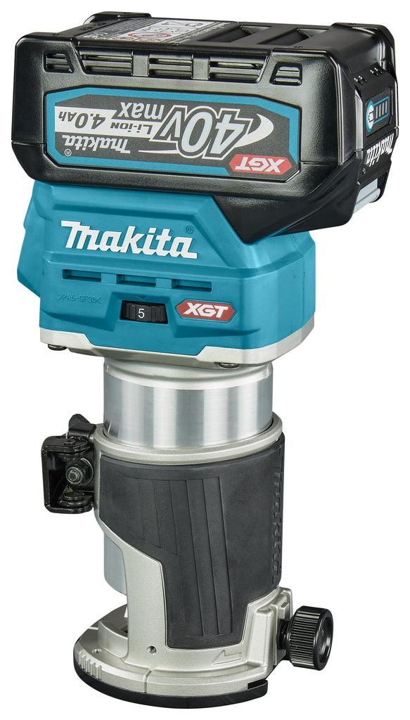 Makita RT001GM206 Accu Boven- en kantenfrees   geleiderail adapter XGT 40V Max 4.0Ah in Mbox