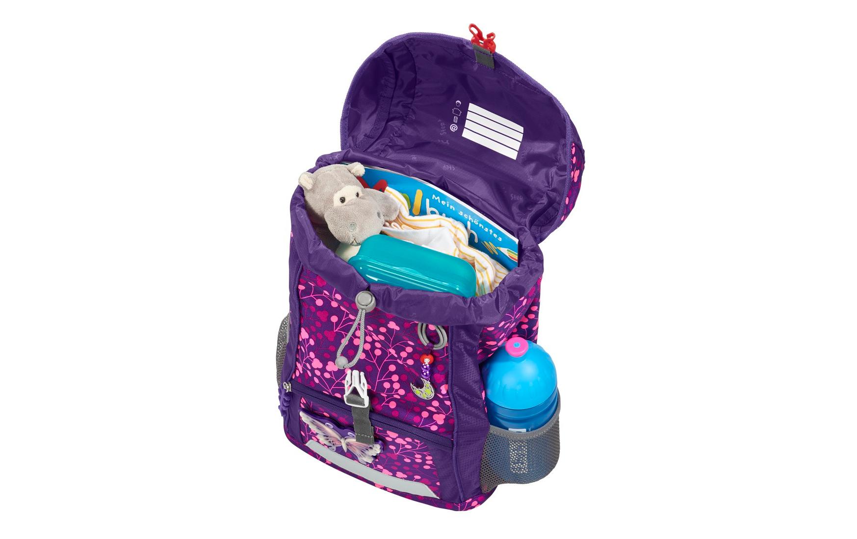Rucksack Butterfly Night Ina 13 lKID SHINE Rucksack-Set «Butterfly Night Ina», 3-teilig