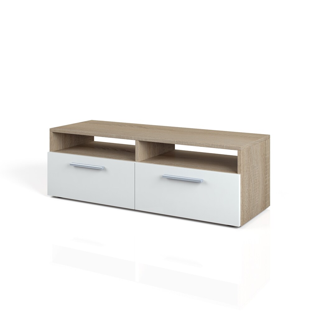 Vicco Lowboard Diego Fernsehschrank Sideboard TV Fernsehtisch Sonoma Weiß