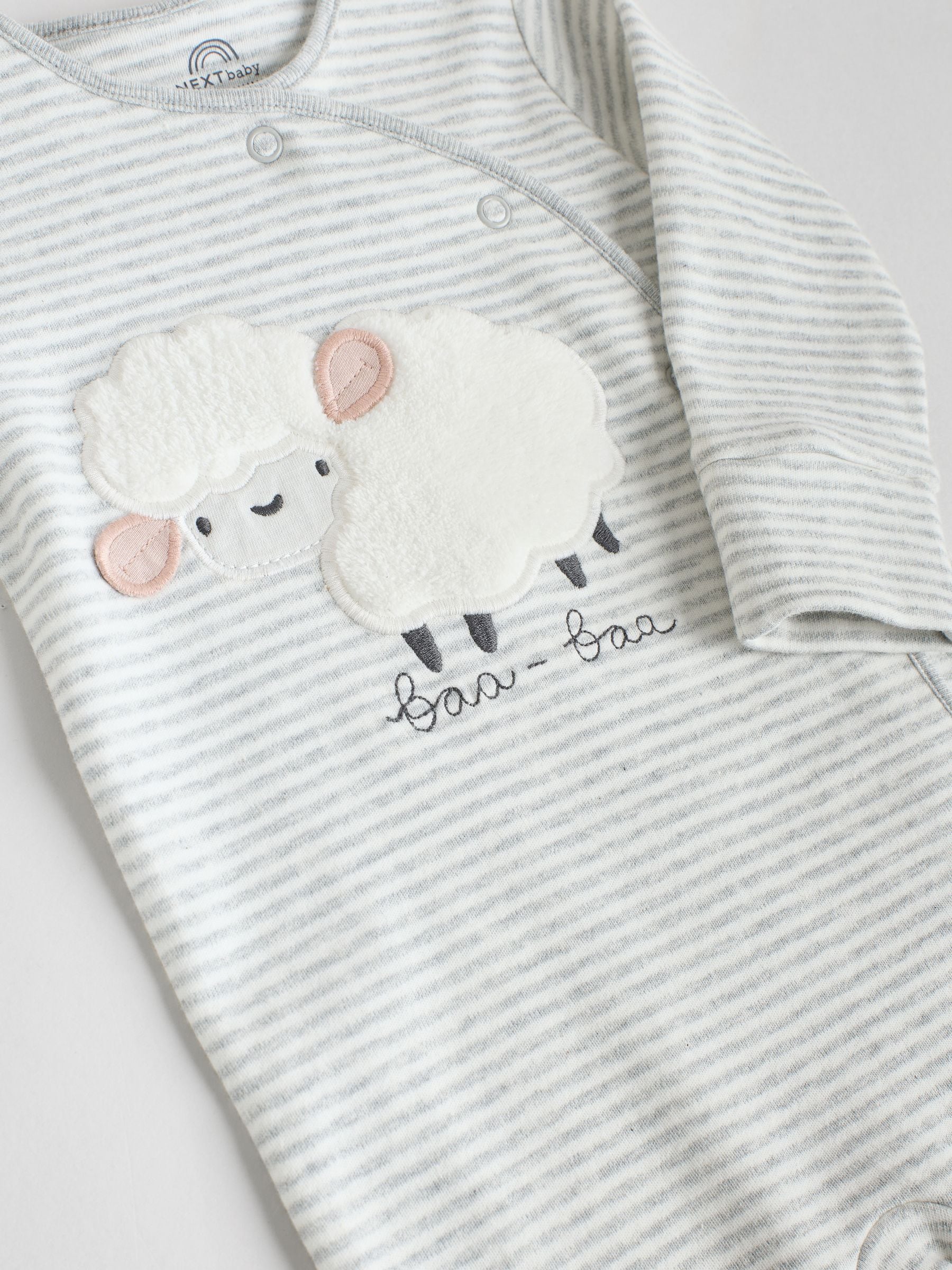 Grijs - Baby Popper Sleepsuits 3 Pack