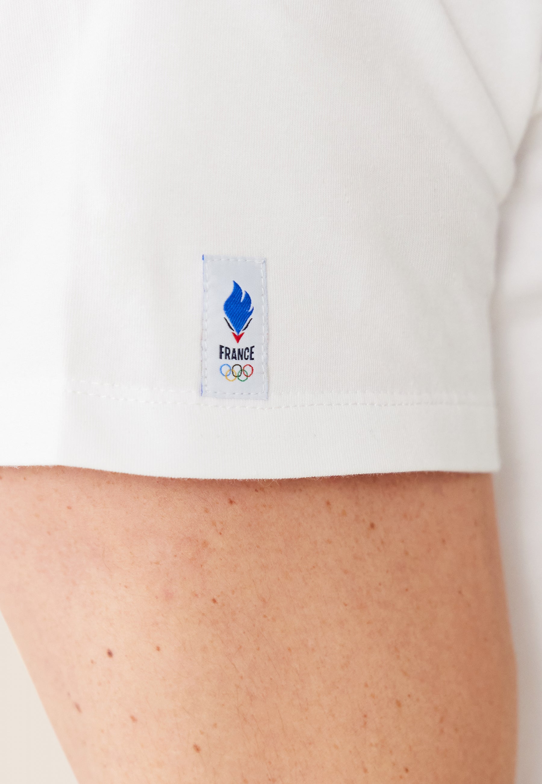 Ensemble pyjama t-shirt et short en coton-Ensemble Pyjama Equipe de France Blanc Indigo