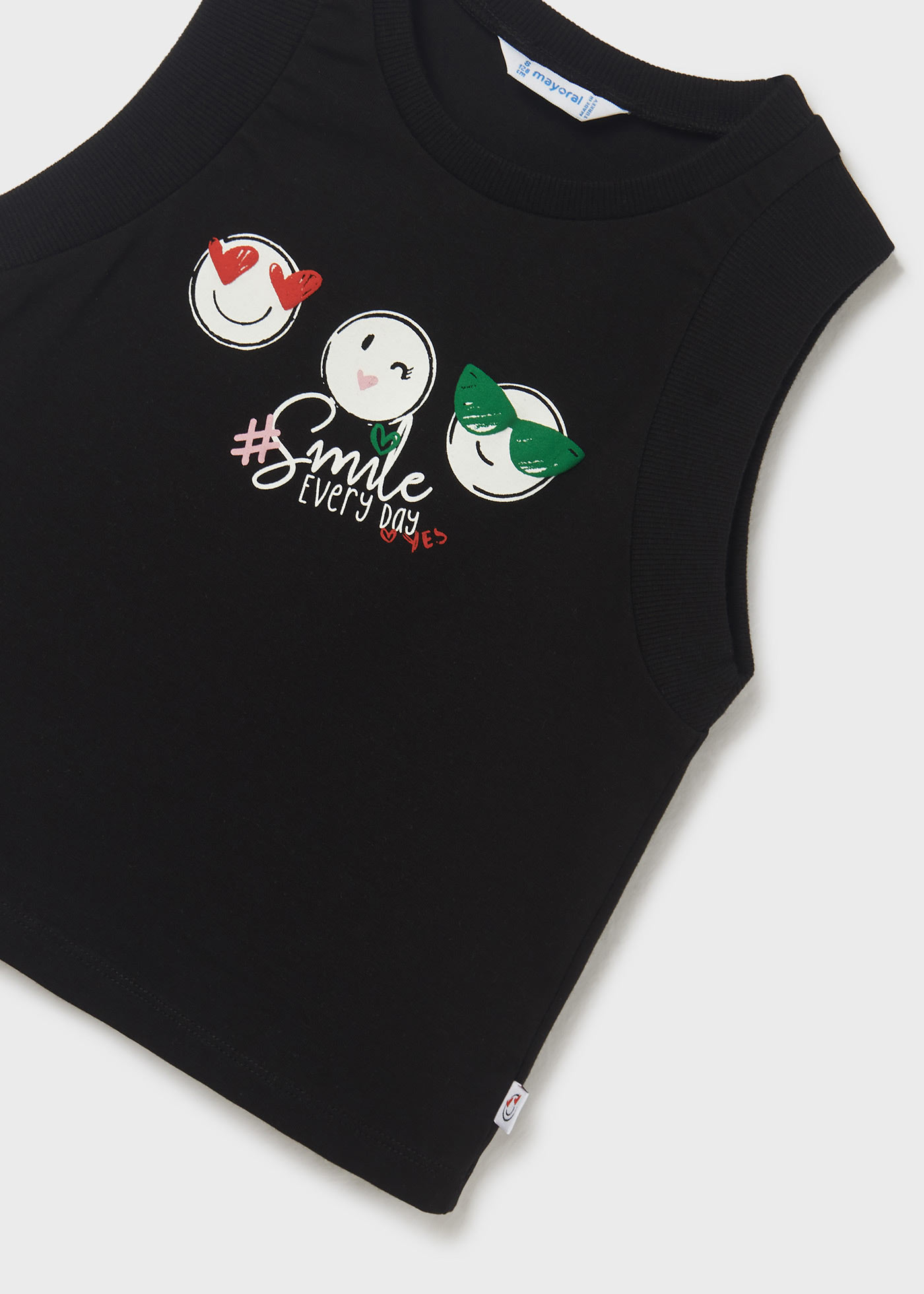 Camiseta regata de algodão sustentável para meninas