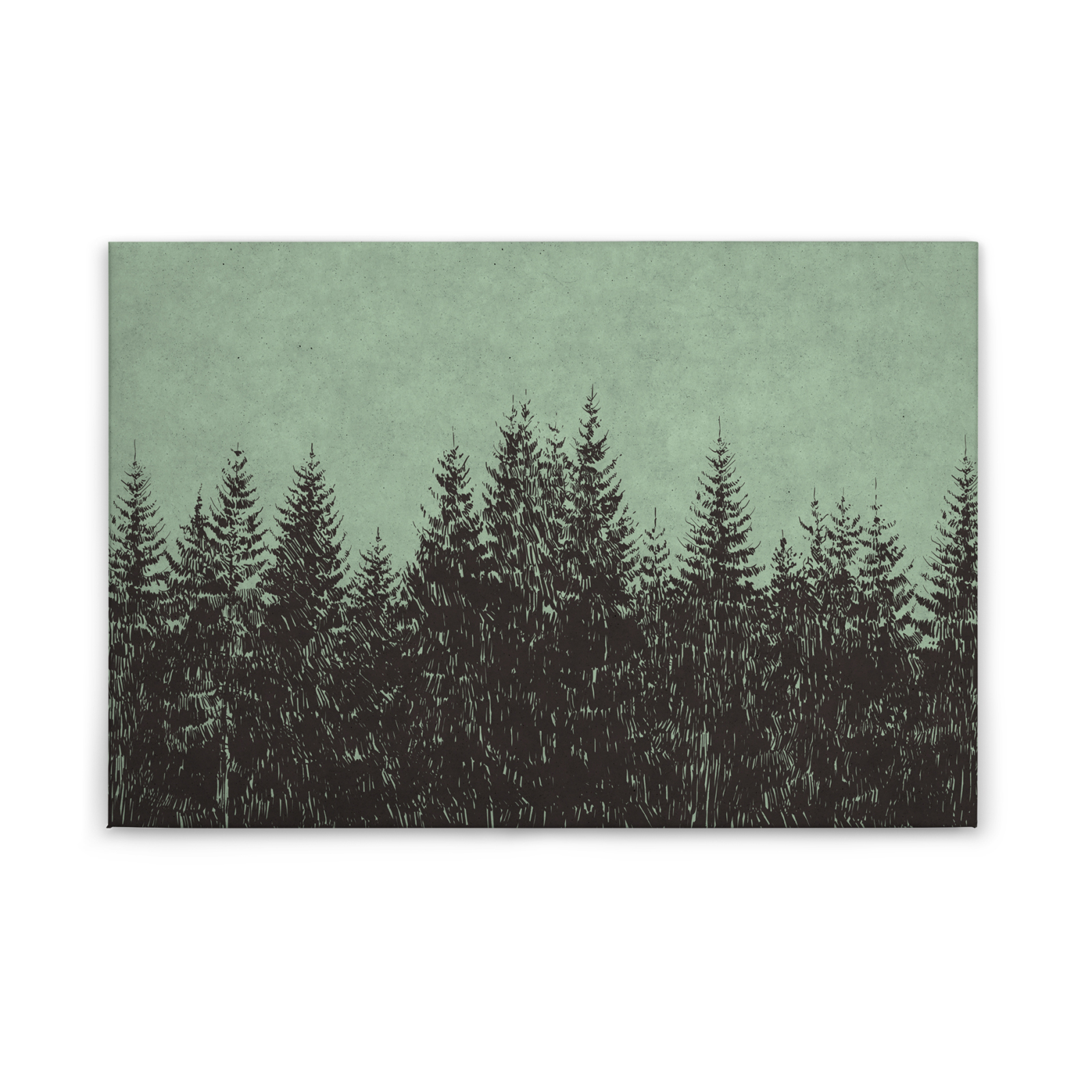 Leinwandbild SCHWARZWALD - grün-schwarz - 90x60 cm