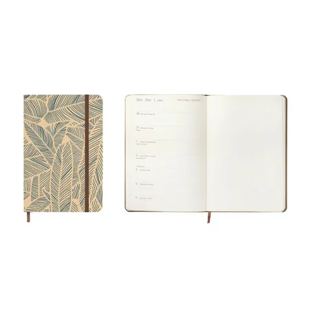 Idena Agenda Big 2025 - Nature Leaves, 13 x 21 cm, FSC®-Mix