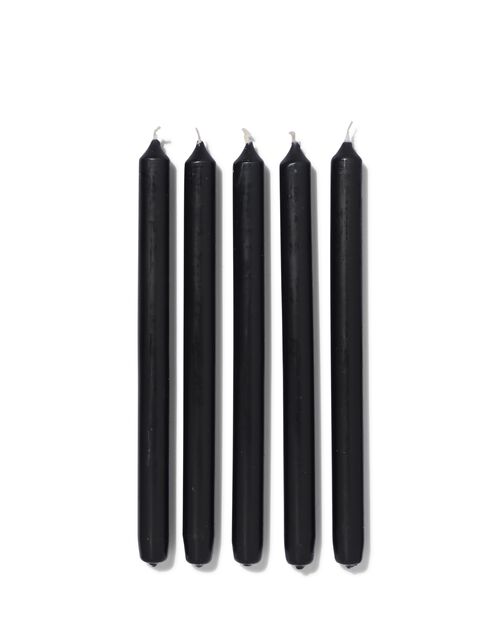 12 longues bougies dintérieur Ø2.2x29 noir