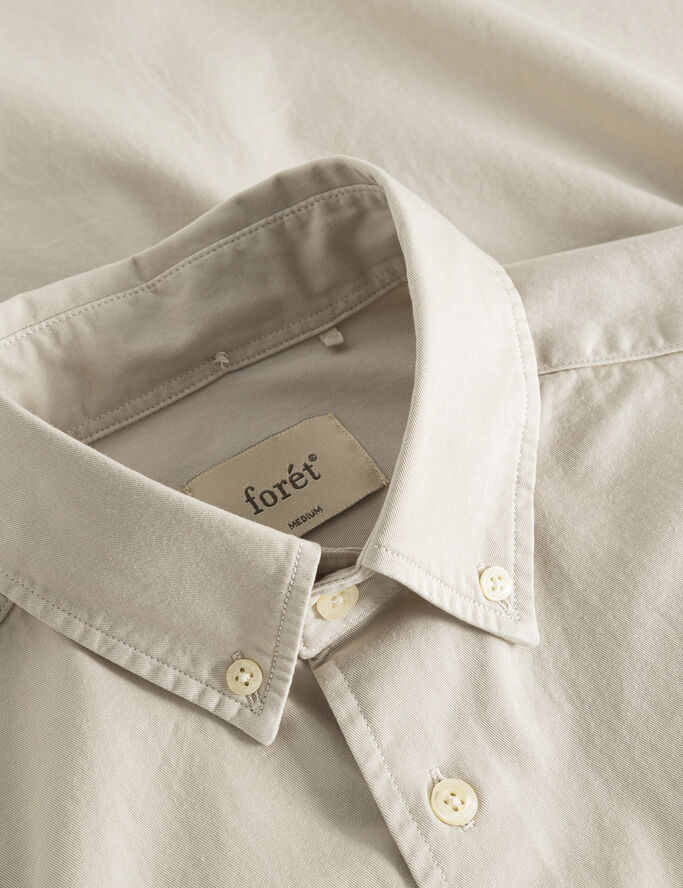 Forét CAMP LIGHT TWILL SHIRT Oat