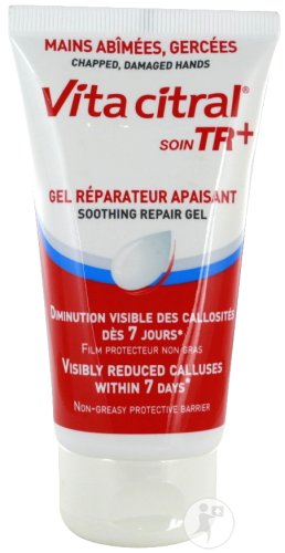 Akileïne Vita Citral Soin TR+ Gel Réparateur Apaisant Mains Abîmées-Gercées Tube 75ml (40308)