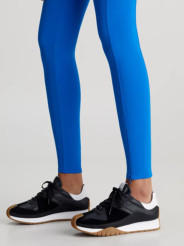 Calça legging de ginástica com cós duplo 7/8