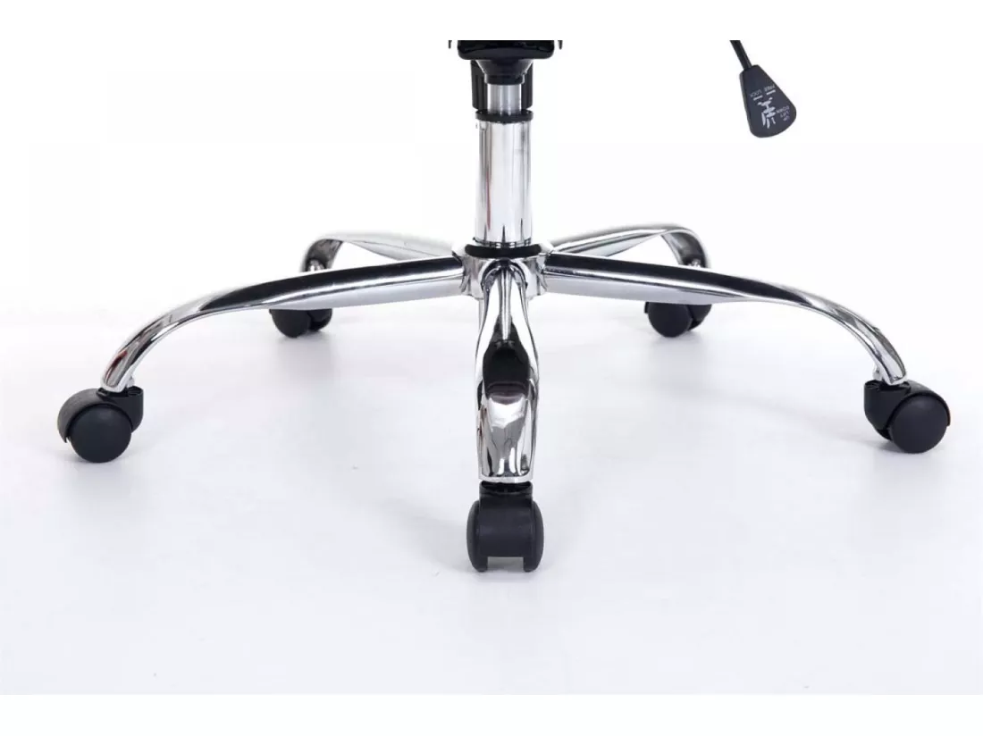 Chaise de bureau - Similicuir & Métal chromé - Noir - XXL Rodeo