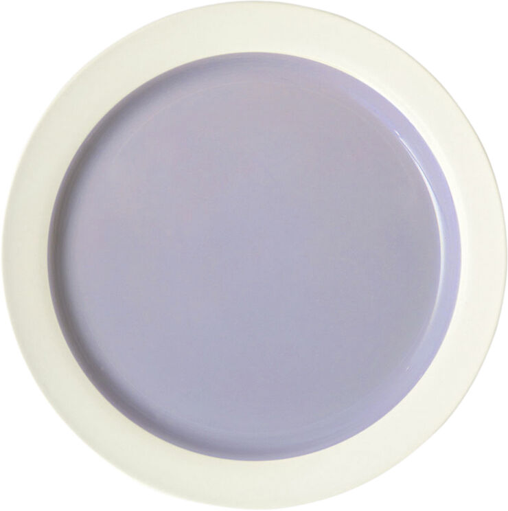 Studio About CLAYWARE, PLATE, LARGE, 2 PCS, IVORY/LIGHT PURPLE, 25015IP 182