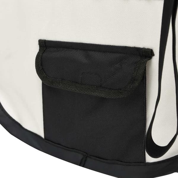 vidaXL Sammenleggbar lekegrind for hunder bæreveske svart 90x90x58 cm