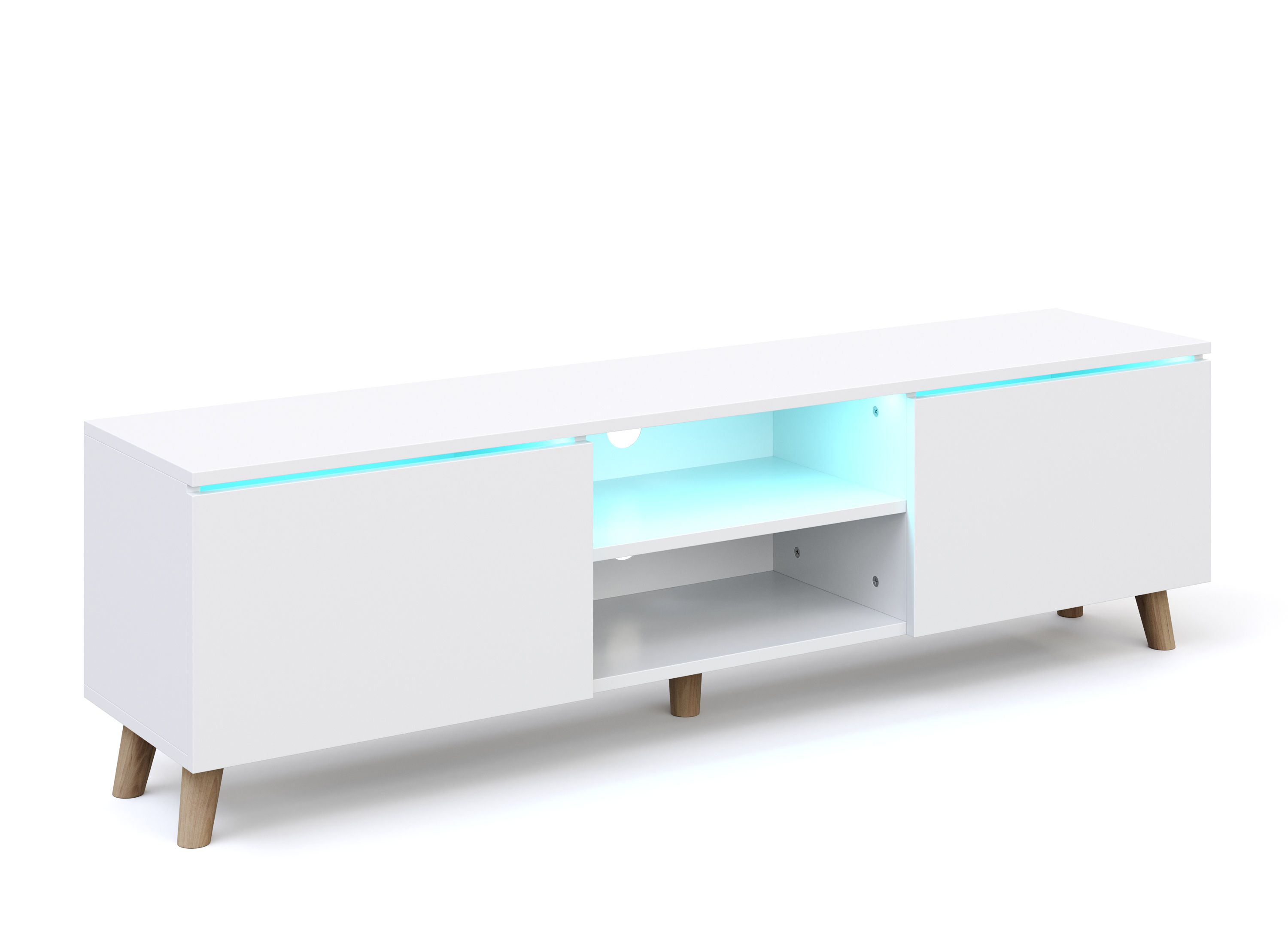 TV Möbel LED ANISTON weiss