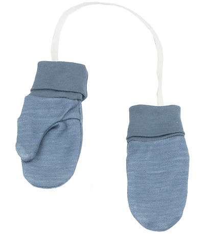 Joha Fäustlinge - Wolle/Bambus - 2-lagig - Blau