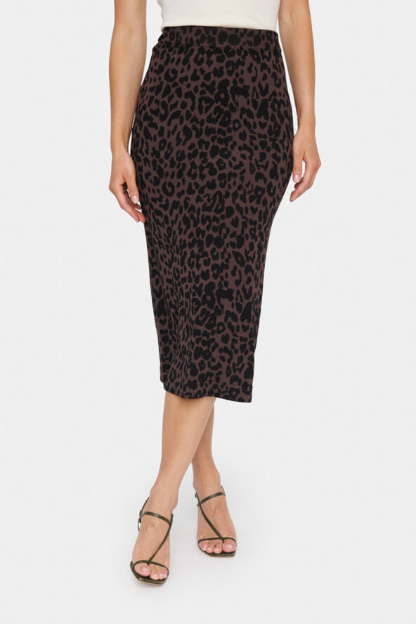 Saint Tropez ZhilaSZ Skirt Chocolate brown leopard