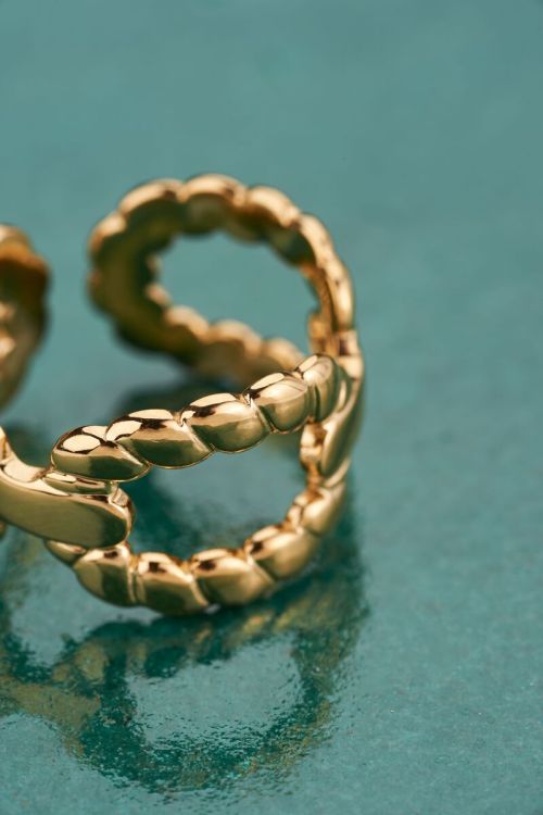 Ring schakels met touwpatroon