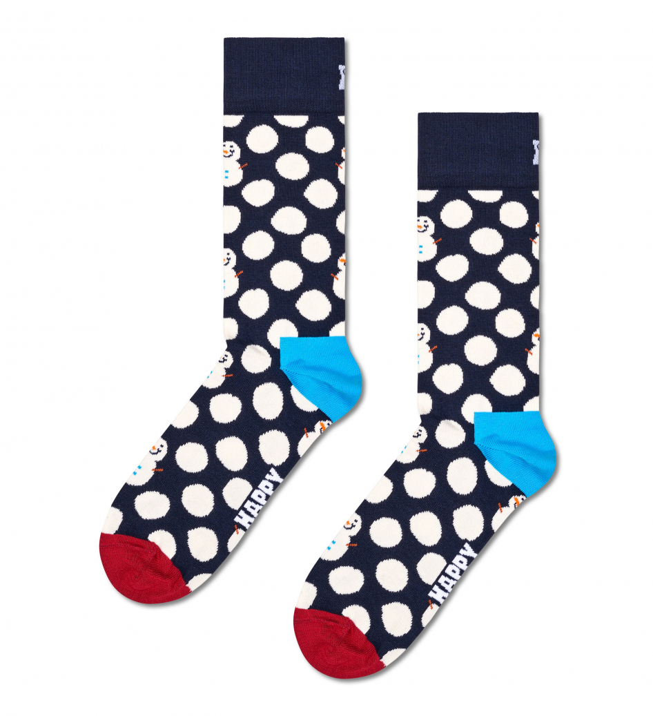 Happy Socks Big Dot Snowman Sock Socken in Mehrfarbig