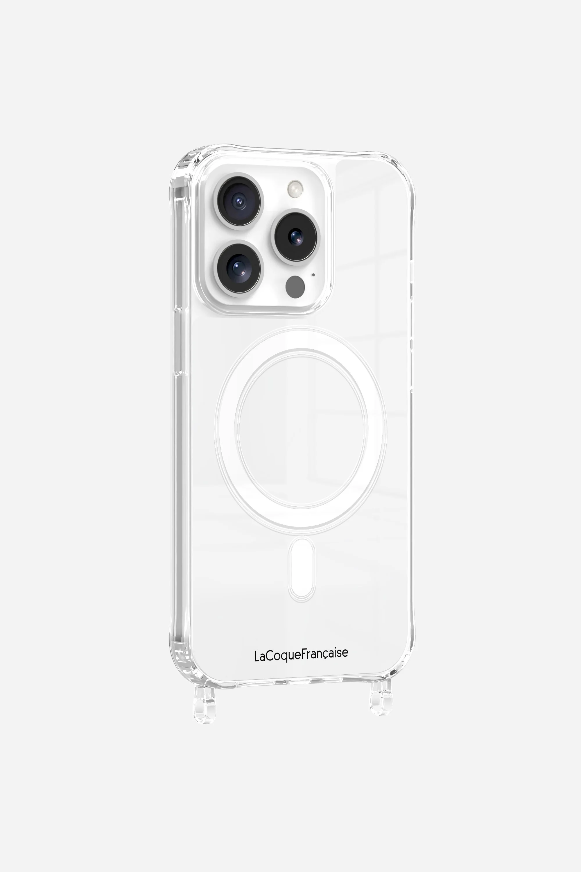 Coque de téléphone magsafe avec anneaux pour iphone 15 pro | Argent