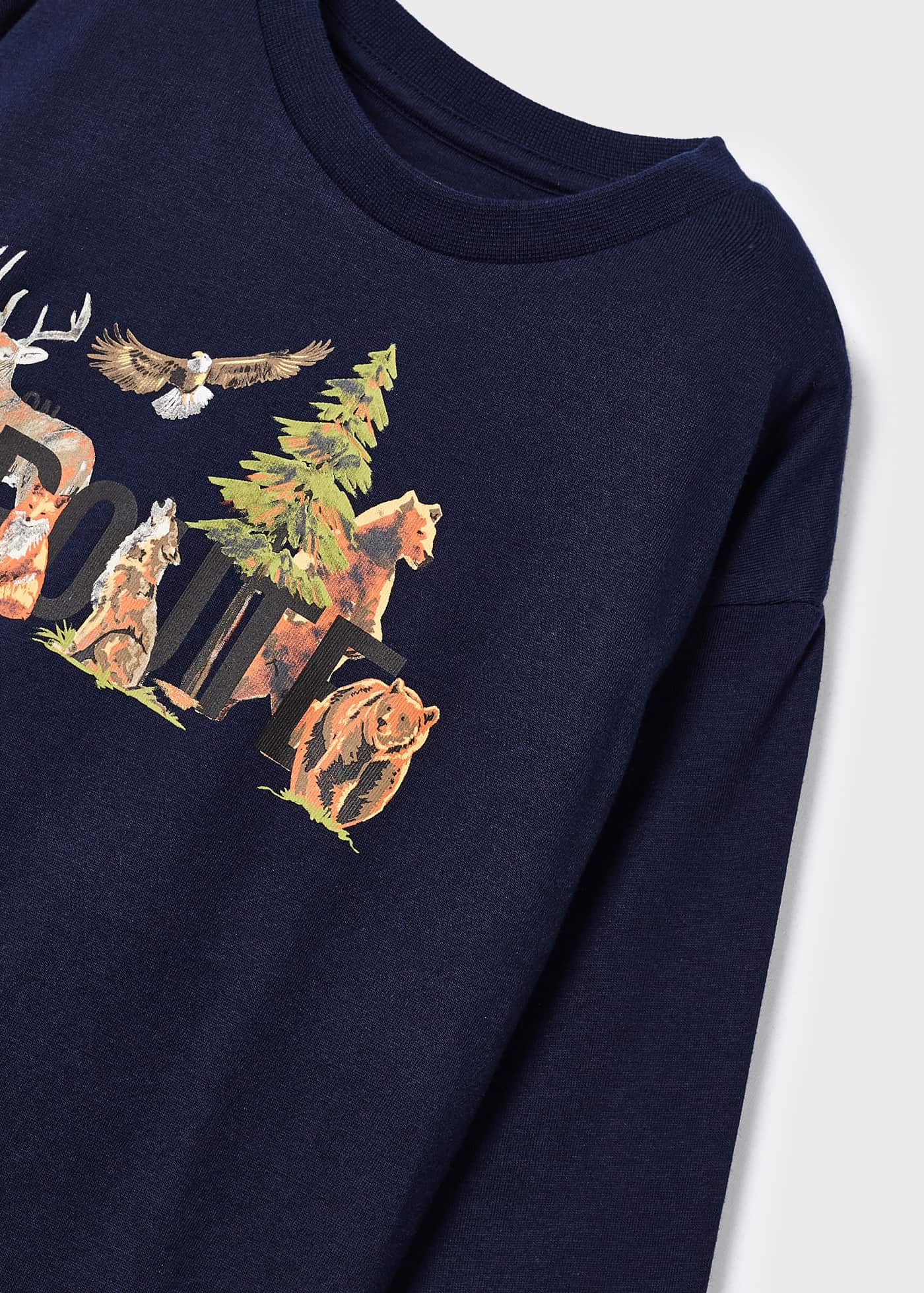Camiseta infantil Better Cotton com ombros caídos