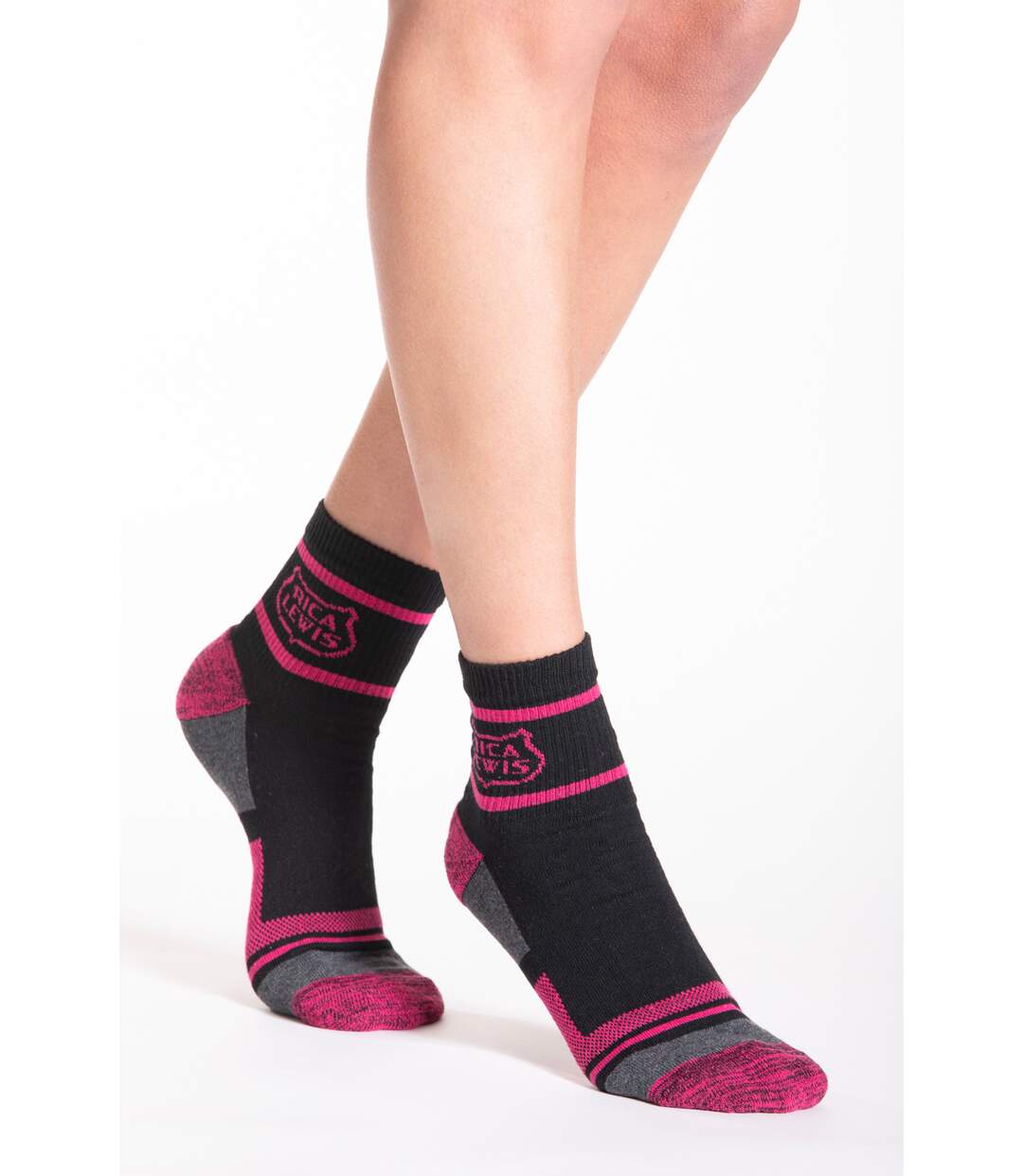 Chaussettes de travail renforcées, lot de 2 ROSE
