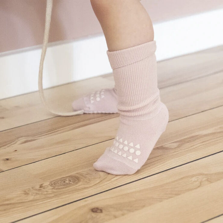 GoBabyGo Skridsikre Strømper Bambus Soft pink