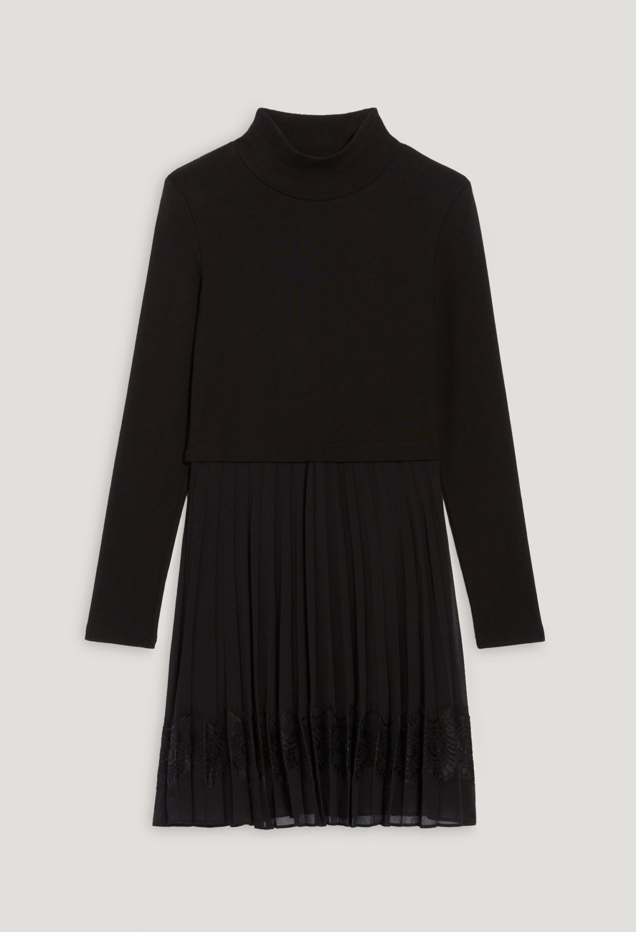Robe courte plissee noire