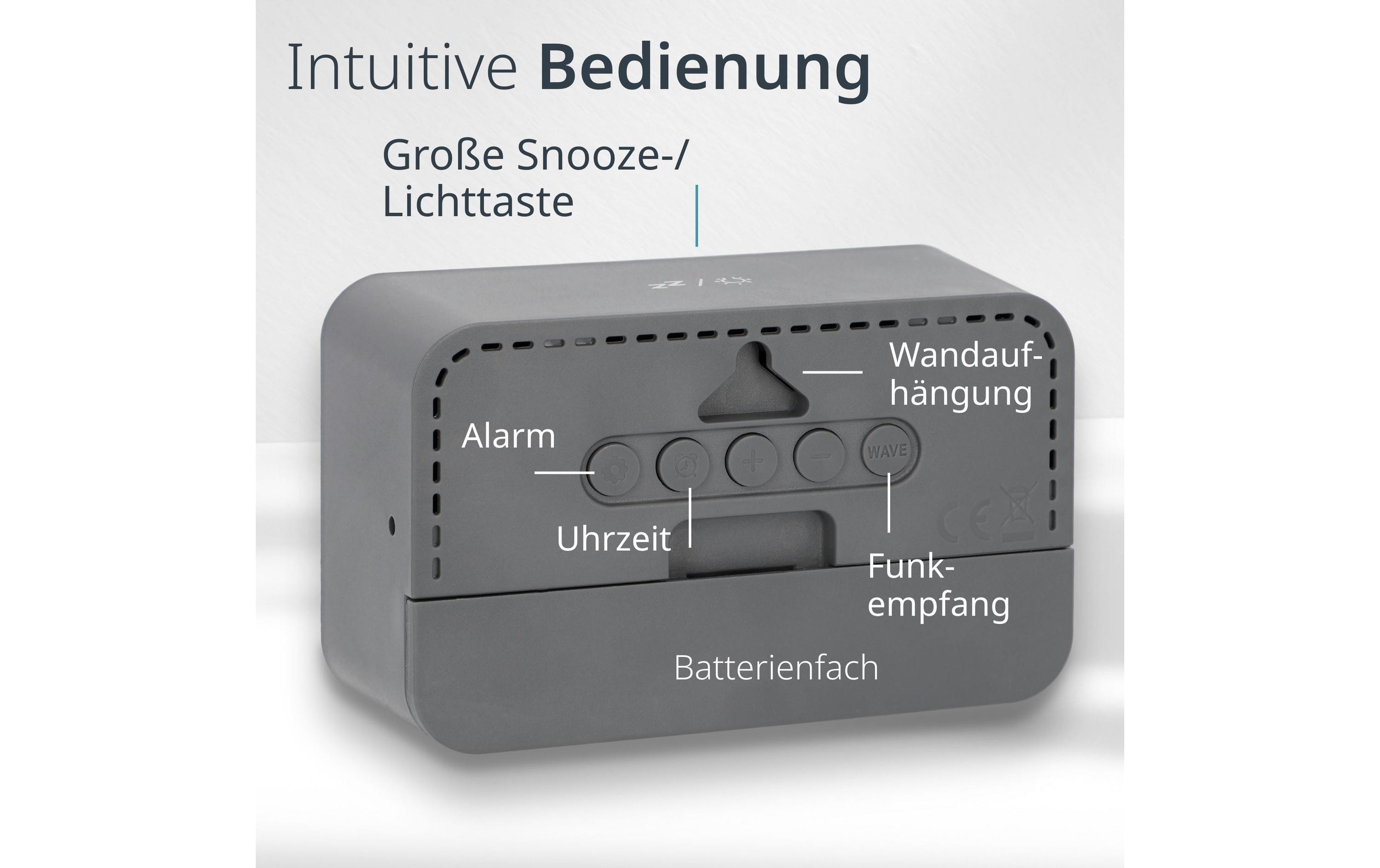 Funkwecker mit KalenderWecker mit digitaler Anzeige