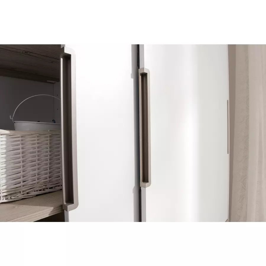 PAIDI Schiebetürenschrank Carlo 2-türig schmal 2 Schubladen kreideweiß