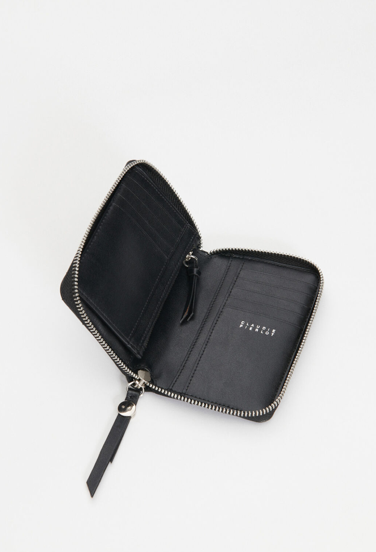 Porte-monnaie zippe cuir noir