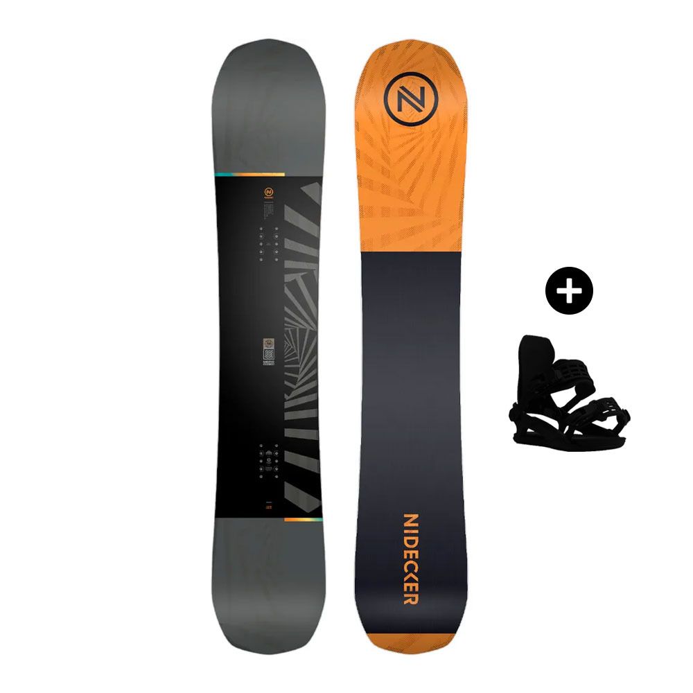 Nidecker MERC - Pack snowboard all mountain Homme grey/orange/black