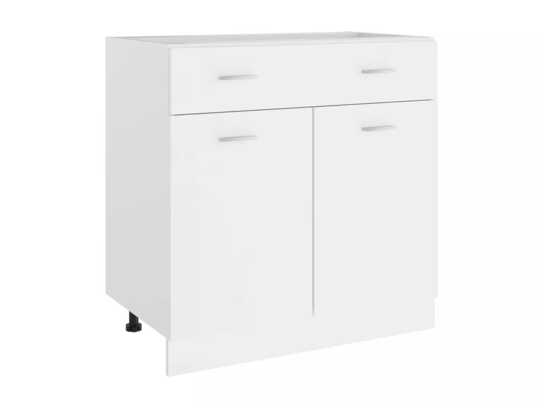 Armoire de plancher à tiroir Blanc 80x46x81,5cm Bois ingénierie