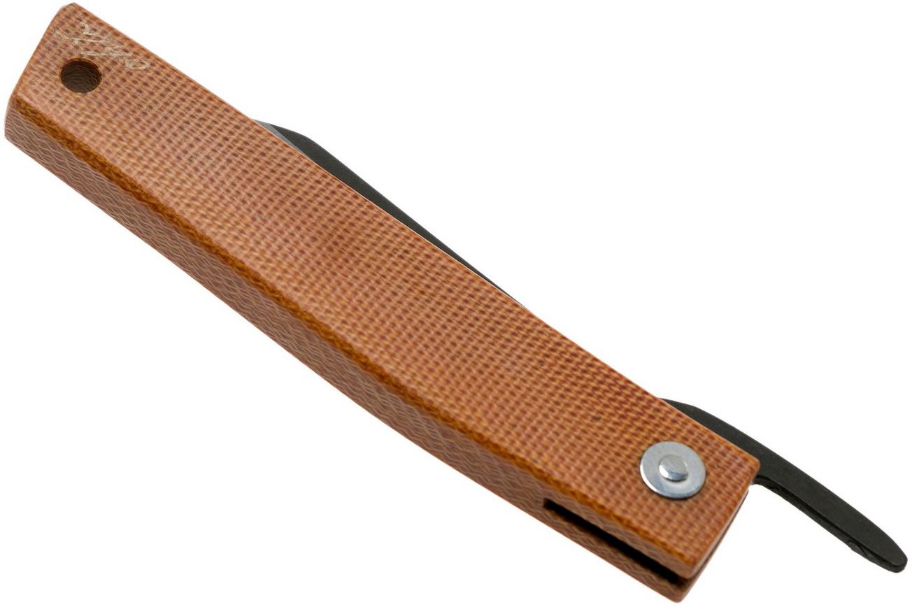 Ohta FK7 Higonokami-zakmes, Natural Canvas Micarta
