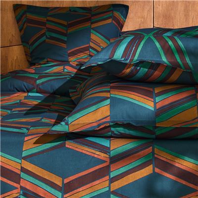 Linge de lit style chevrons - BECQUET CRÉATION