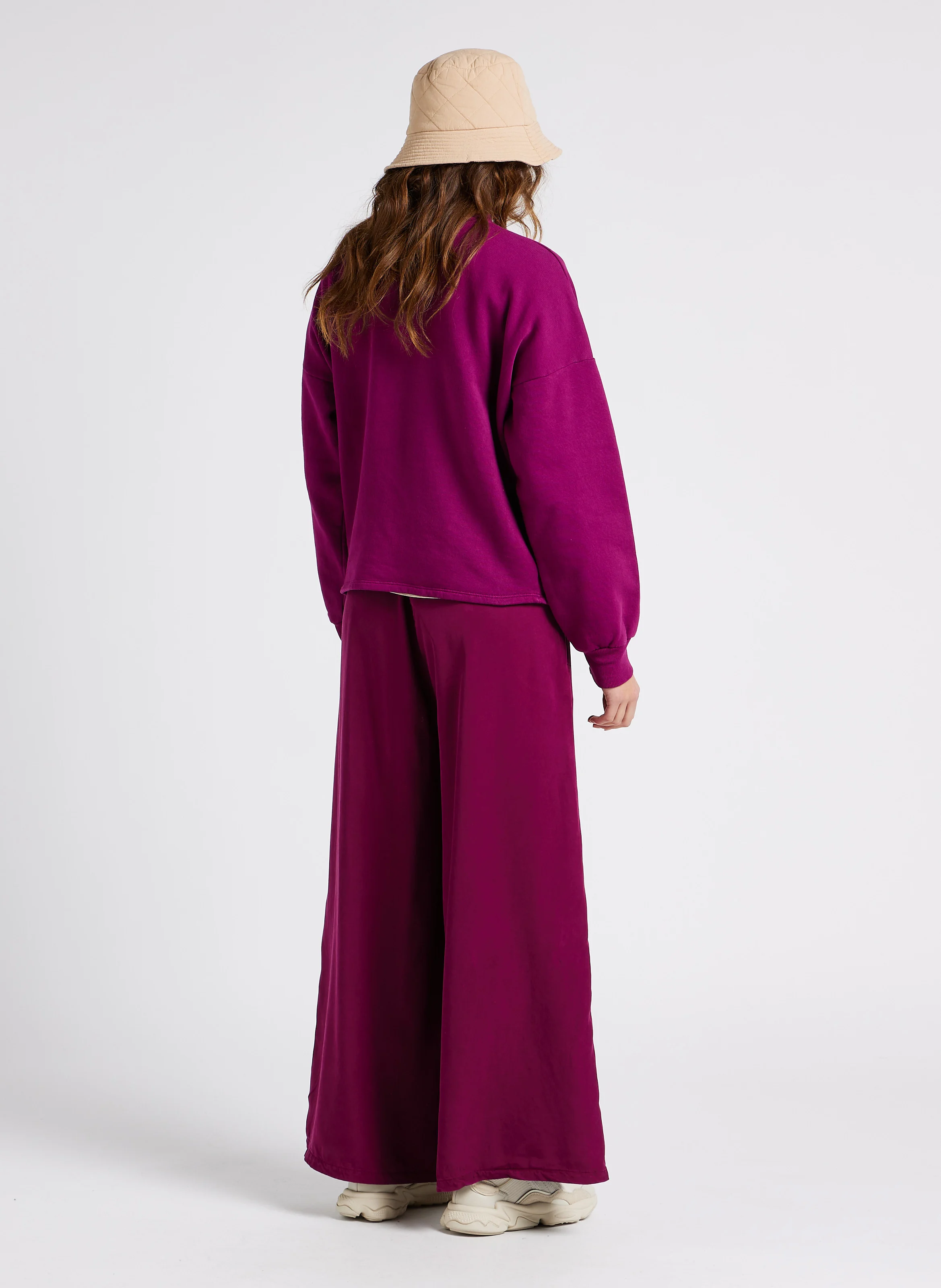 Pantalon large taille haute |