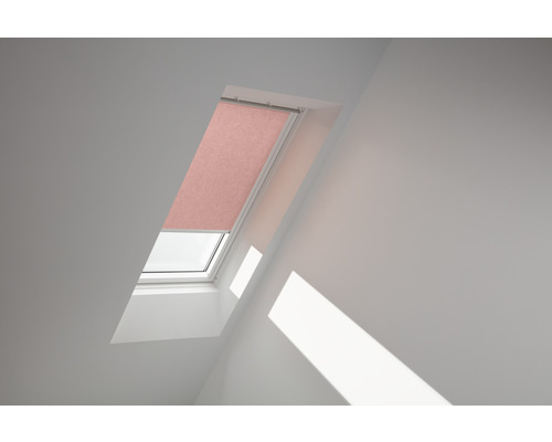 VELUX privacy rolgordijn palissander blank handbediend frame wit RFL C02 4168SWL