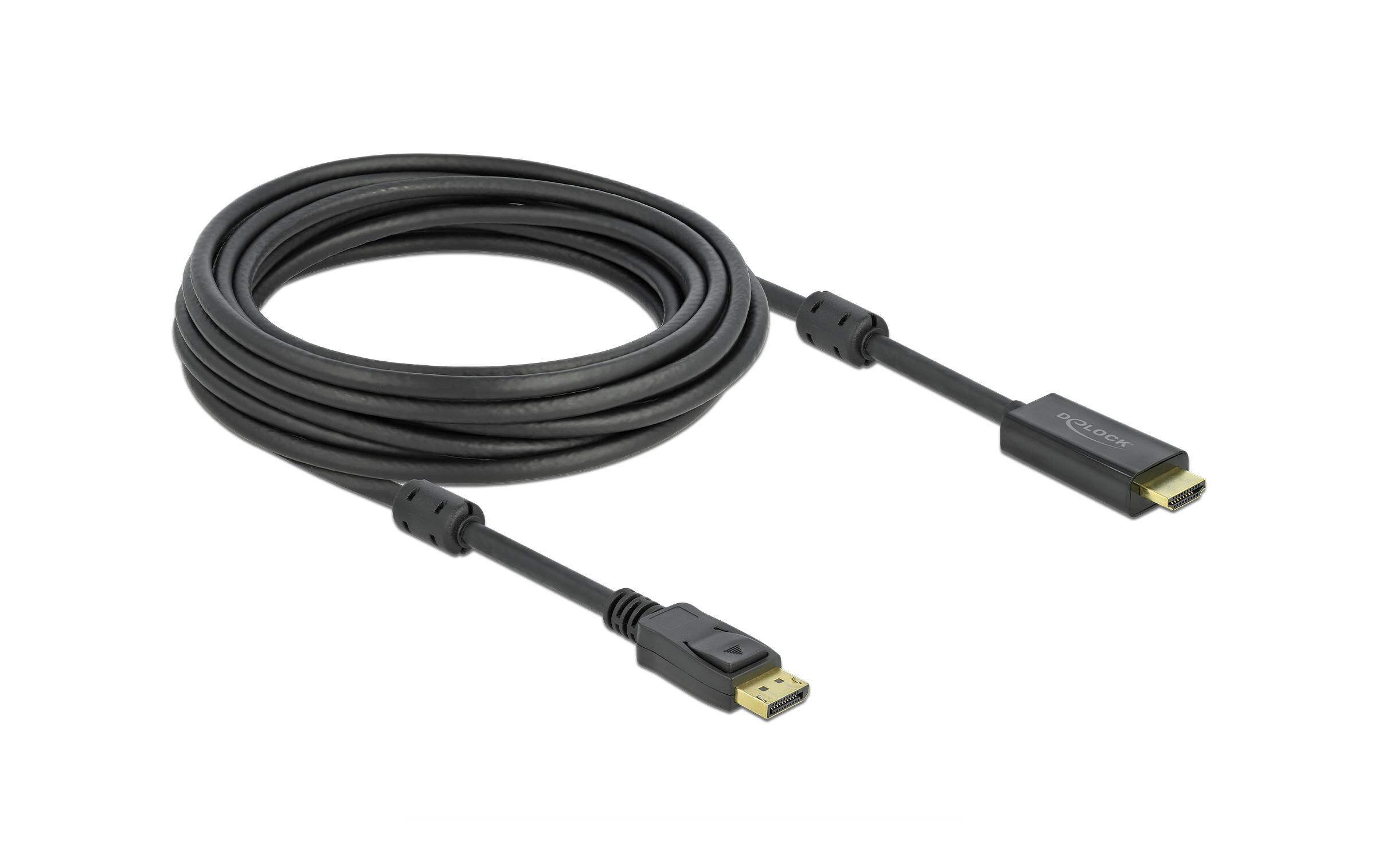 Kabel aktiv DisplayPort - HDMI, 7 mDelock Aktives DisplayPort 1.2 zu HDMI Kabel 4K 60 Hz 7 m