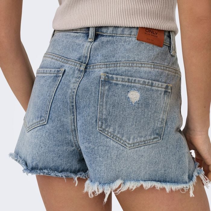 Only Pacy HW Crochet Denim Short Dames