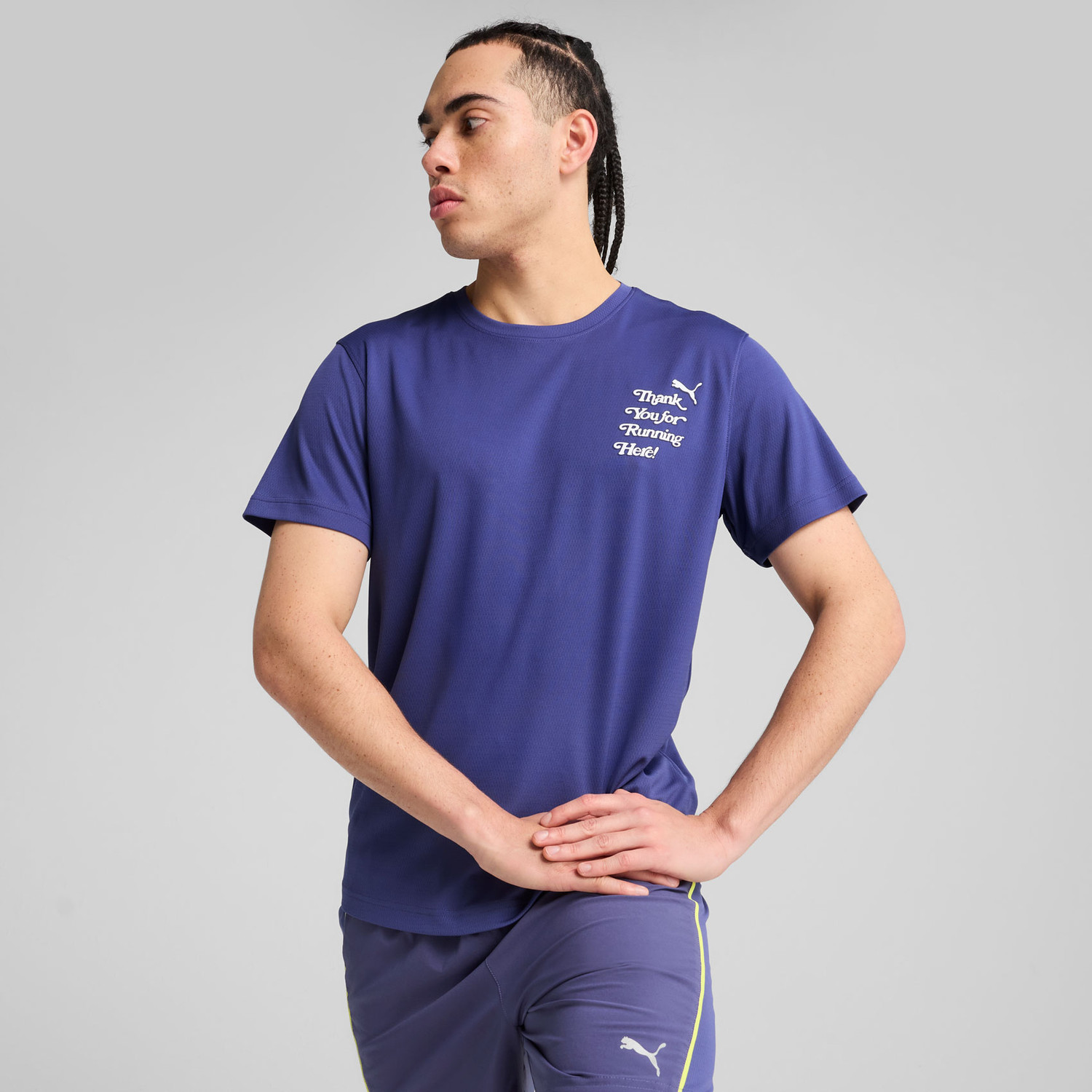 Puma Running Slogan T-Shirt Heren