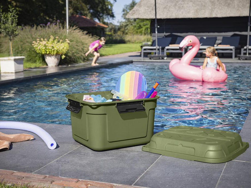 Sunware Q-line 90 liter groen waterdichte opbergbox