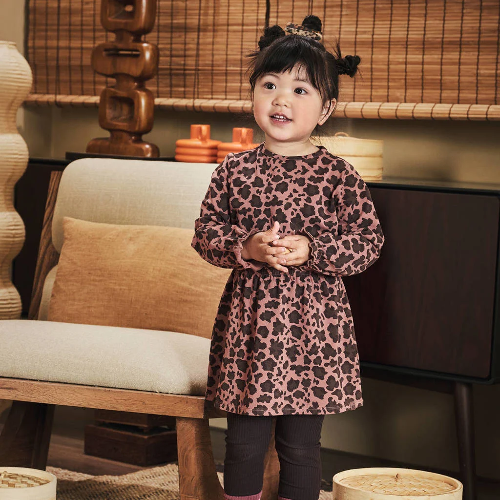 Z8 mini jurk Gracie met panterprint bruin
