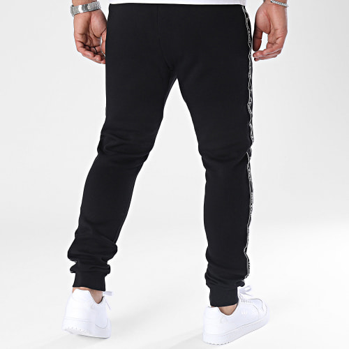 Pantalon Jogging A Bandes Twill Taper Noir