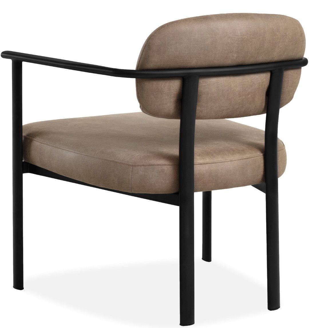 Fauteuil Bull Liver - Black Indra B65 x D67 x H75 cm