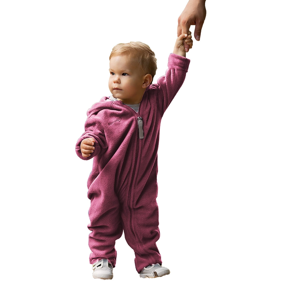 Hoppediz Overall Fleece-Overall mit Umschlagbündchen beere