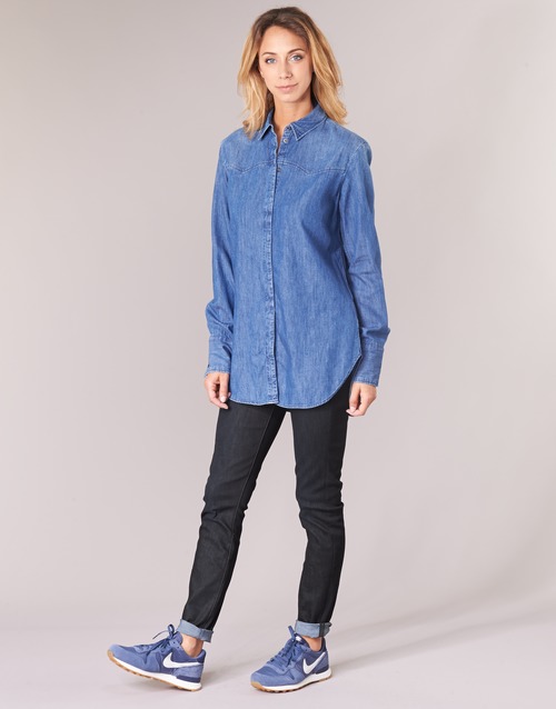 G-Star Raw - LYNN MID SKINNY - Bleu Dark Aged