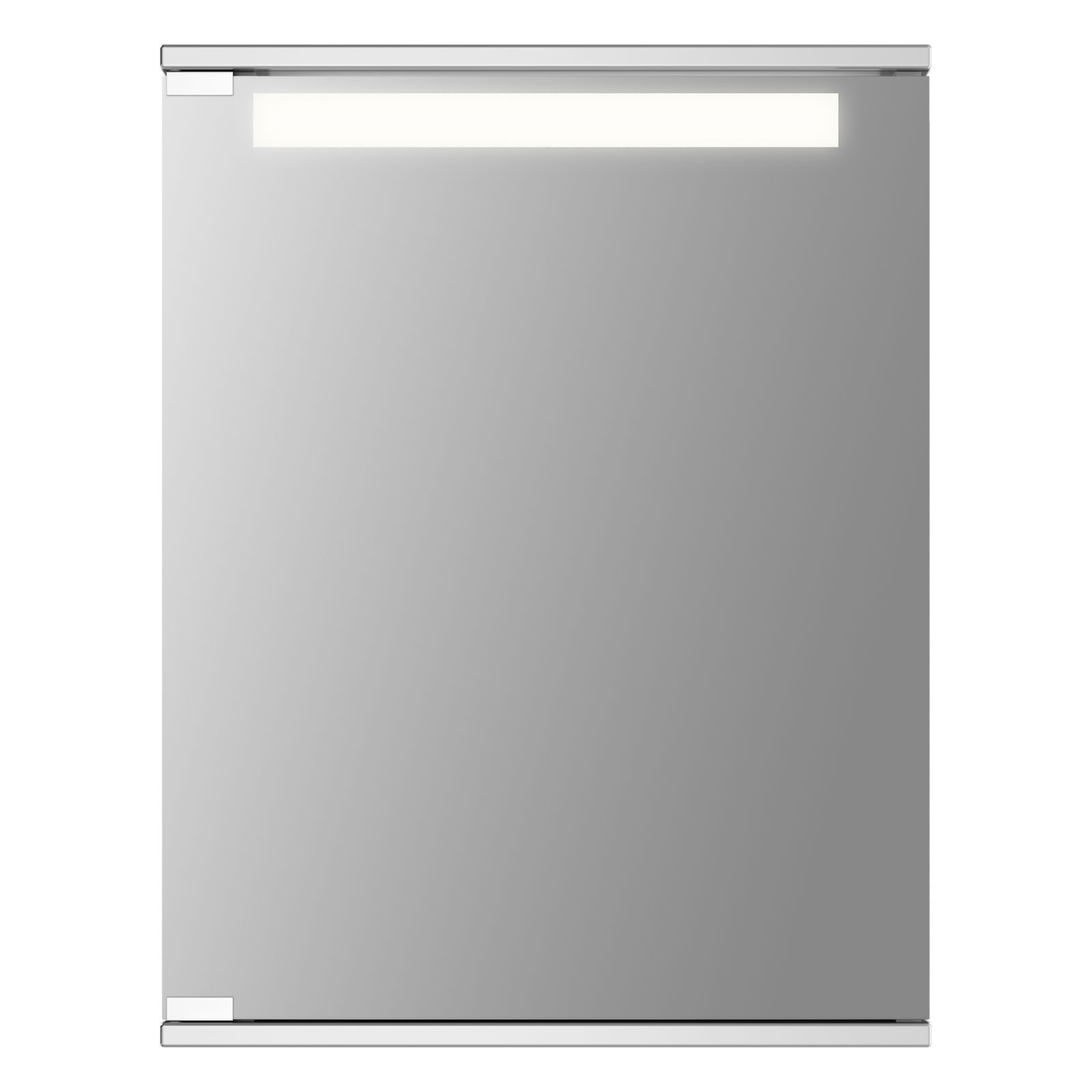 Spiegelschrank - weiß-silberfarbig - Kristallglas - 50 cm breit