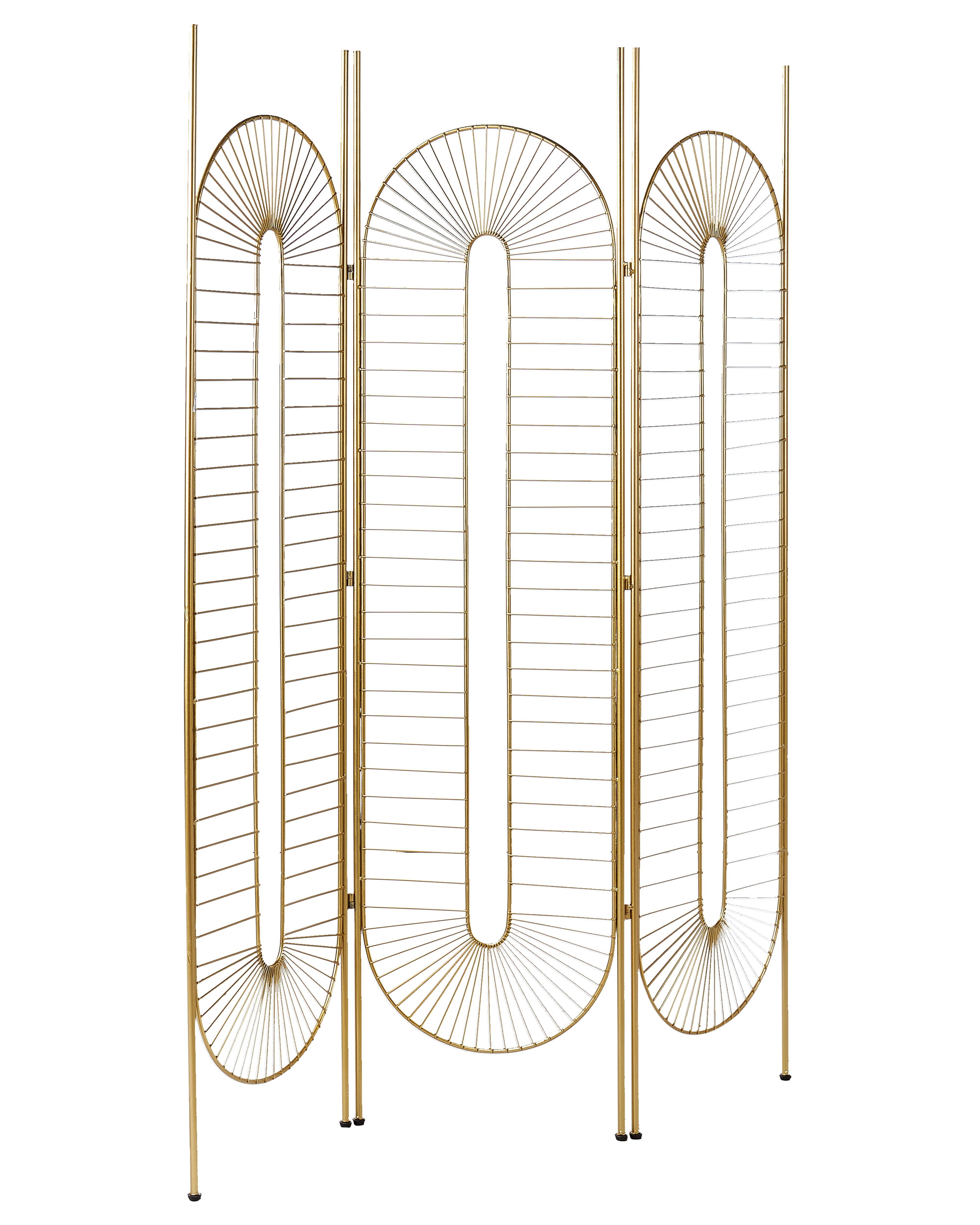 Roomdivider met 3 panelen NOALE Goud 135 cm 170 cm