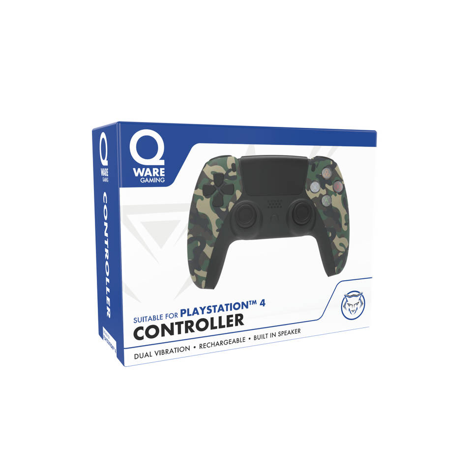 Qware Gaming PS4 draadloze controller - camouflage