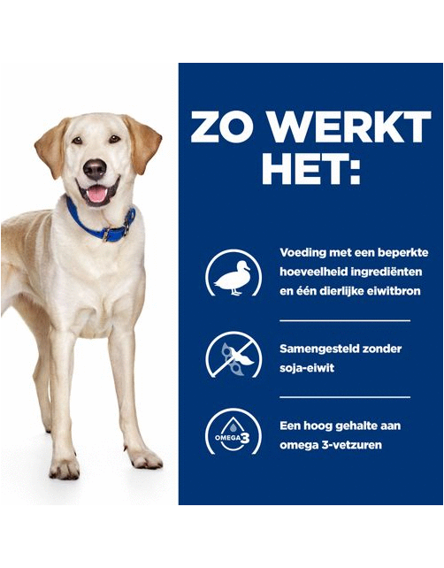 Hill's Prescription Diet D\/D Food Sensitivities Zak Eend&Rijst - Hondenvoer