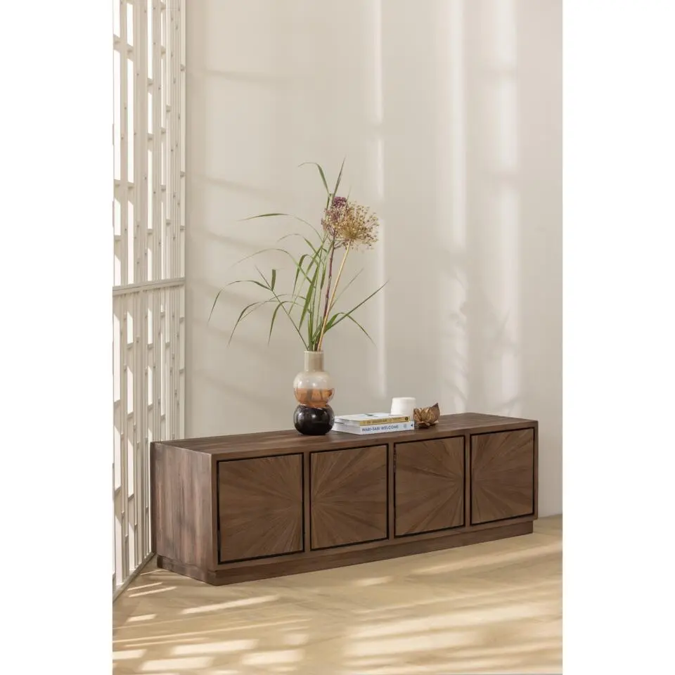 WOOOD Marjon Vaas - Handgevormd - Glas - Bruin - 30x14x14